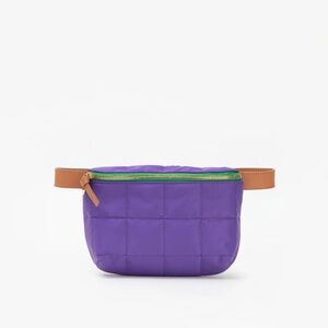 Clare V Iris Purple Quilted Puffer